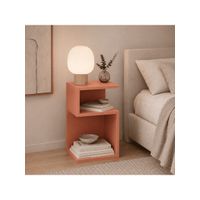 Velador Tadeo Minimalista Escalonado Color Arupo TU MESITA Canto Delgado