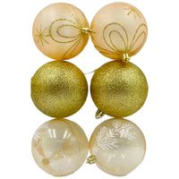 Bolas DECO HOME 8 cm x6 (Modelos Aleatorios)