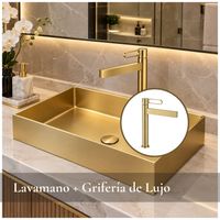 SET LUXURY IMPERIAL Lavamanos + Grifería Dorada
