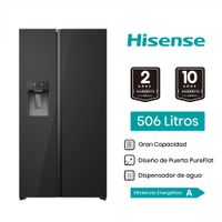 Refrigeradora HISENSE 501L No Frost RS528P5GBA Negro