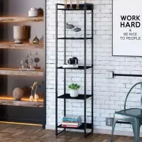 Estante Industrial Marín color Negro 5 repisas TU MESITA