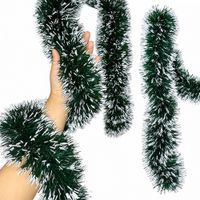 set de 5 Guirnaldas Jaspeadas Navideñas Enredaderas 2mts x 11cm Nieve