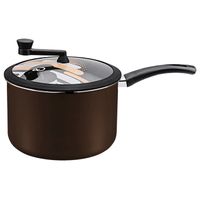 Olla para Hacer Popcorn 22 cm Color Marrón Línea Premium