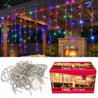 Cascada de Luces Navideñas 100L Multicolor Set de 2