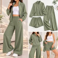BUZO DEPORTIVO CONJUNTO 3 EN 1 SHORT + CASACA + PANTALON CORTAVIENTO VERDE - TALLA XL