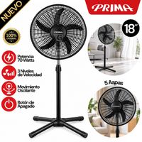 Ventilador de Pedestal Prima 18"" 70 Watts 3 Velocidades YL-1805-P