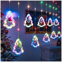 Cortina De Luces Navideñas Arbolito Led 3m Multicolor