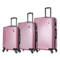MALETAS DE VIAJE SET DE 3 DISCOVERY ROSADO