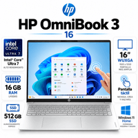 Laptop HP OmniBook 3 16 Pantalla Touch Core Ultra 7 16GB RAM 512GB SSD