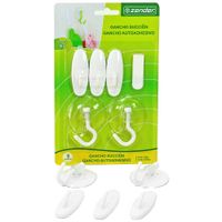 Set ZENDER Gancho Adhesivo 1Kgx3un + Gancho Succión 3un