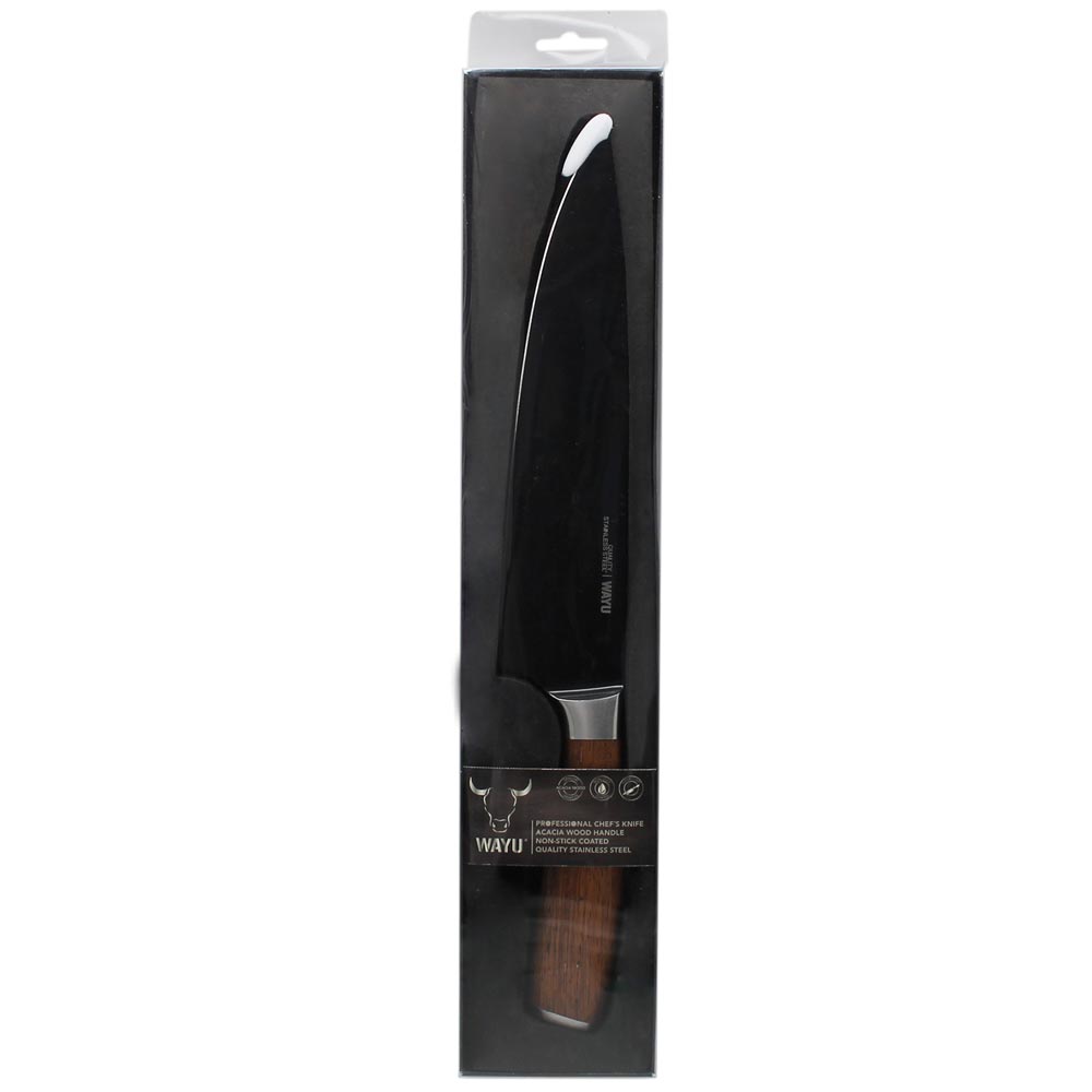 Cuchillo WAYU Parrillero Madera y Negro