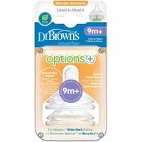 Tetinas de Silicona DR. BROWN´S Opt+ Boca Ancha Paquete 2un