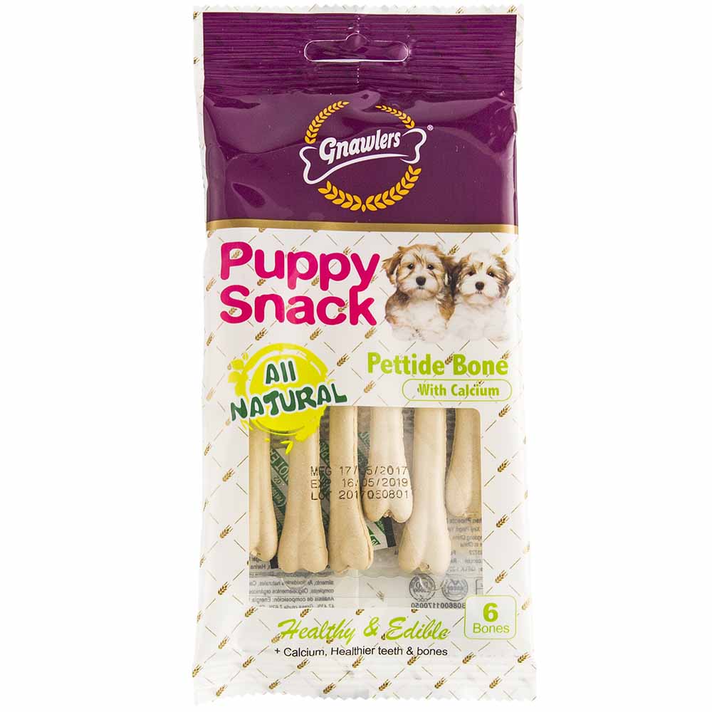 Snack Masticable GNAWLERS Cachorros Sabor a Leche Bolsa 40g