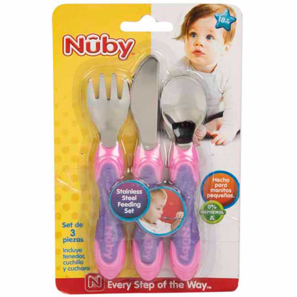 Set de Cubiertos NUBY Acero Inox Paquete 3un