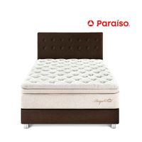 Juego de Dormitorio Paraíso Royal Cloud King Chocolate + 2 almohadas viscoelásticas + protector