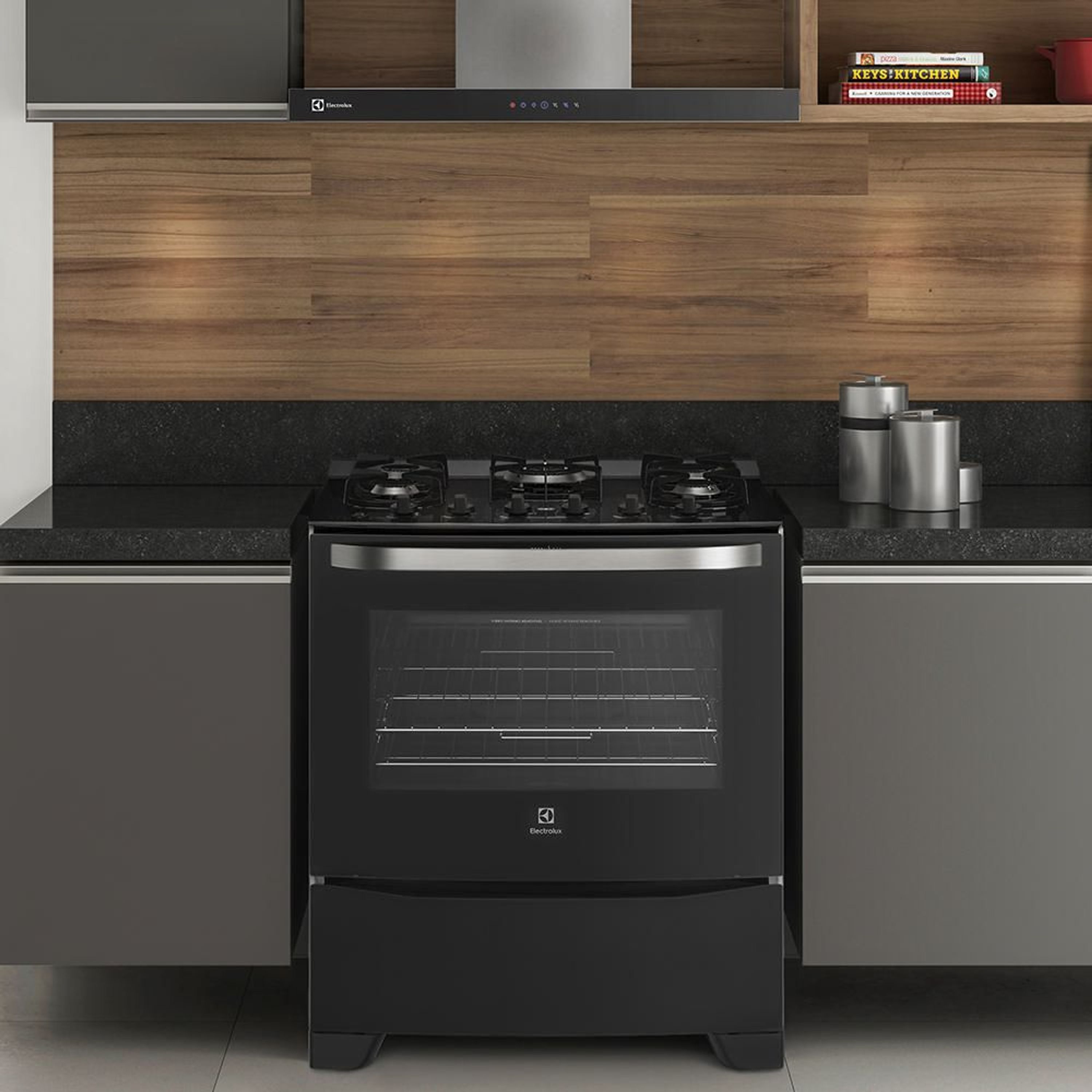 Cocina Electrolux 76GS 5 hornillas Negro - Shopstar