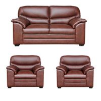 Juego de Sala Claudet 2-1-1 Cuerpos Chocolate