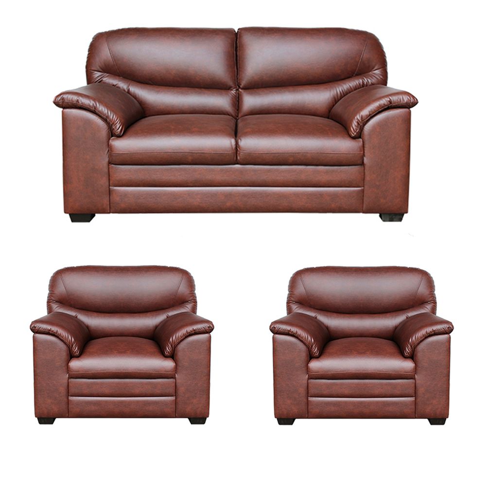 Juego de Sala Claudet 2-1-1 Cuerpos Chocolate