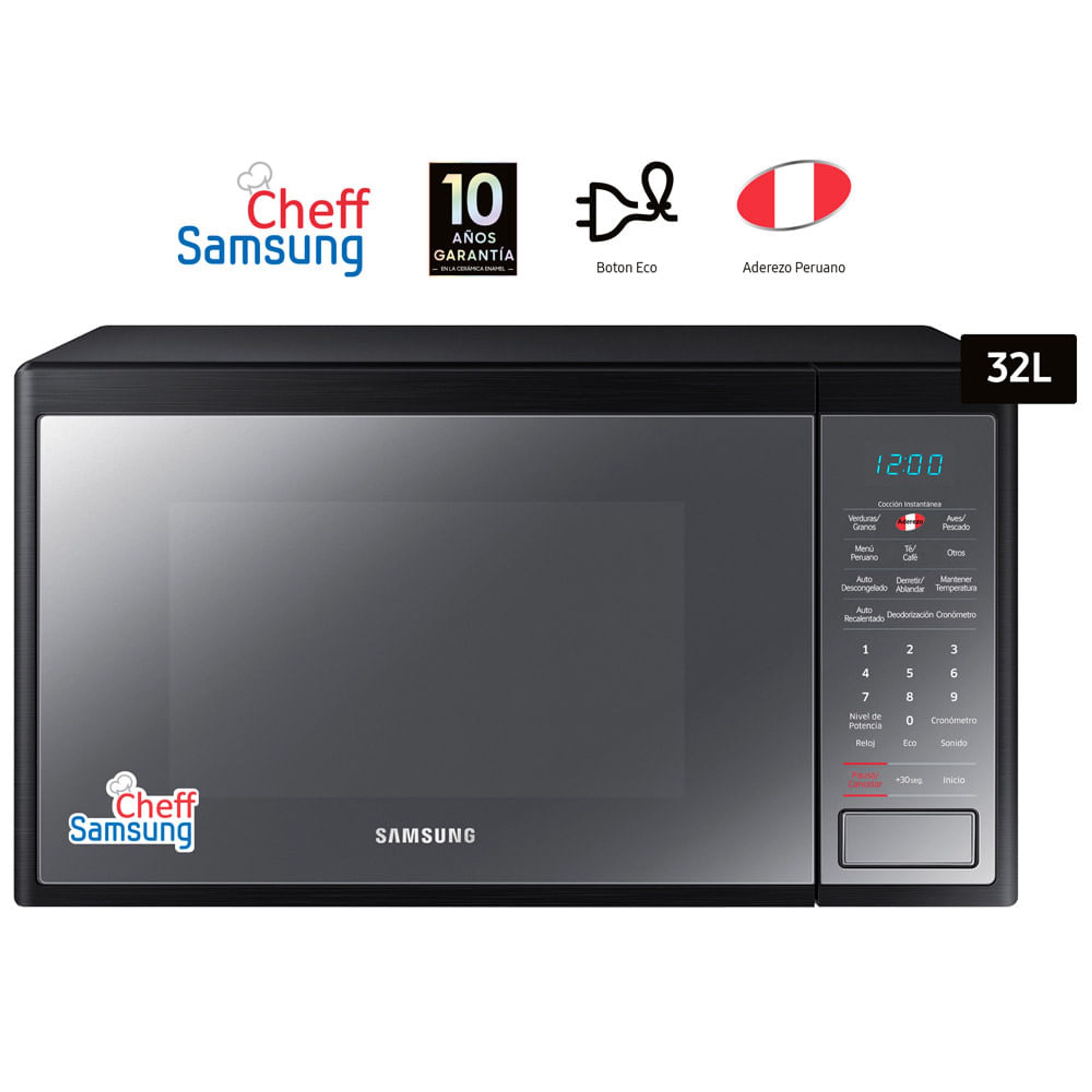 Microondas SAMSUNG 32L MS32J5133AM/PE Espejo - Shopstar