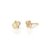 Aretes deOro18K con Madreperla Mano Poder ChSiuss