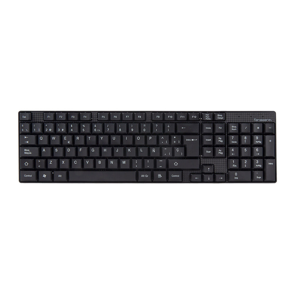 Teclado Teraware membrana, conexión usb, negro