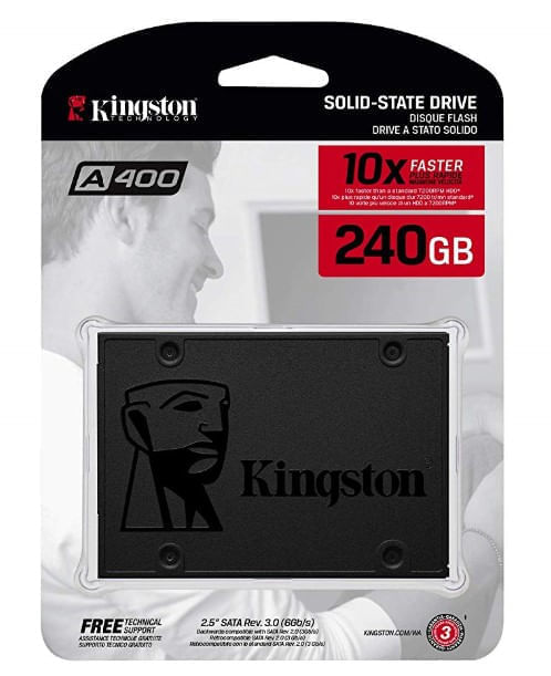 Disco Interno de estado sólido Kingston SSD A400 240Gb 2.5 Sata 3