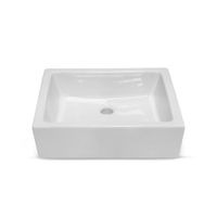 Ovalin Rectangular Trebol Samoa para Sobreponer 45cm Blanco