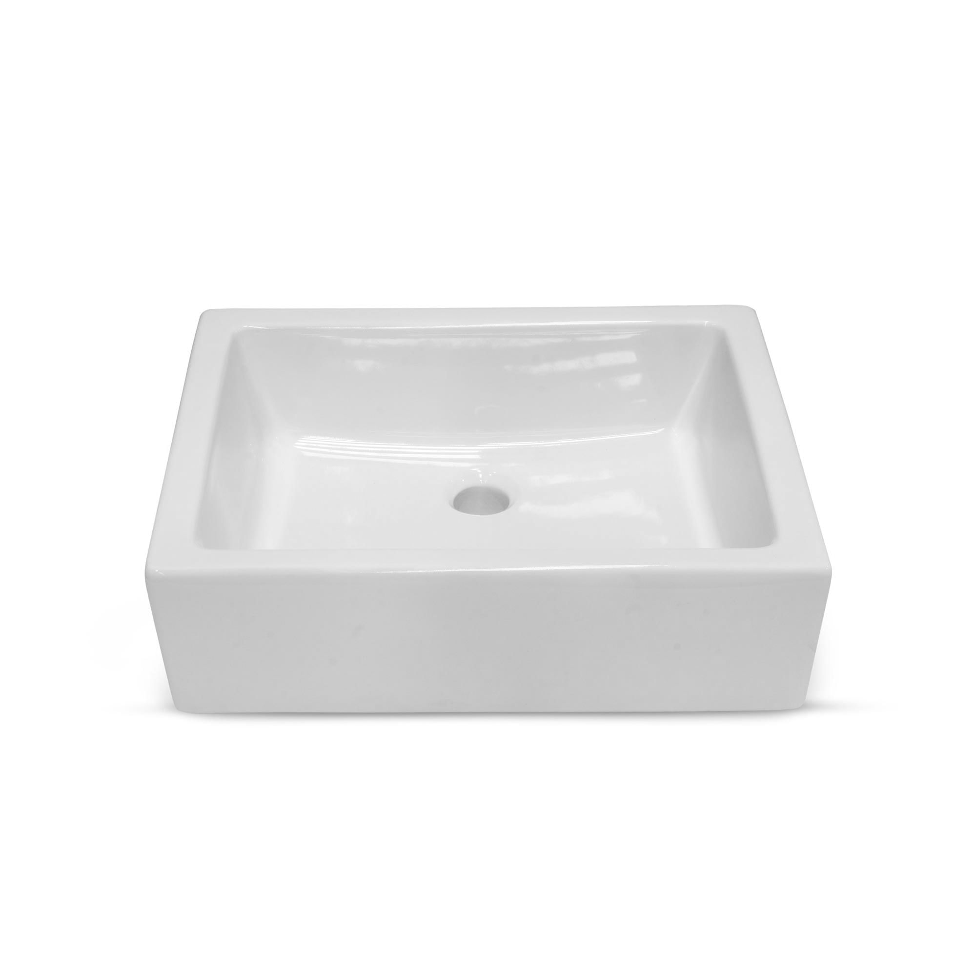 Ovalin Rectangular Trebol Samoa para Sobreponer 45cm Blanco