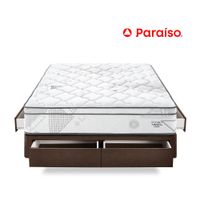 Cama Pocket Advance King Con cajones - Chocolate