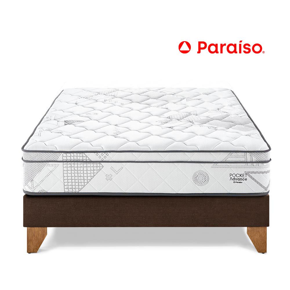 Cama Europea Pocket Advance 1.5 Plz - Chocolate