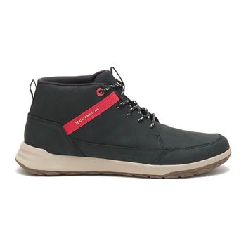 zapatilla cuero quest mid gris hombre cat