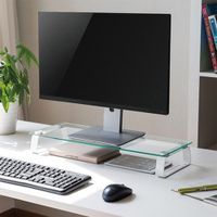 Mesa de vidrio templado Lumi para elevar monitor 56 x 21 x 8cm