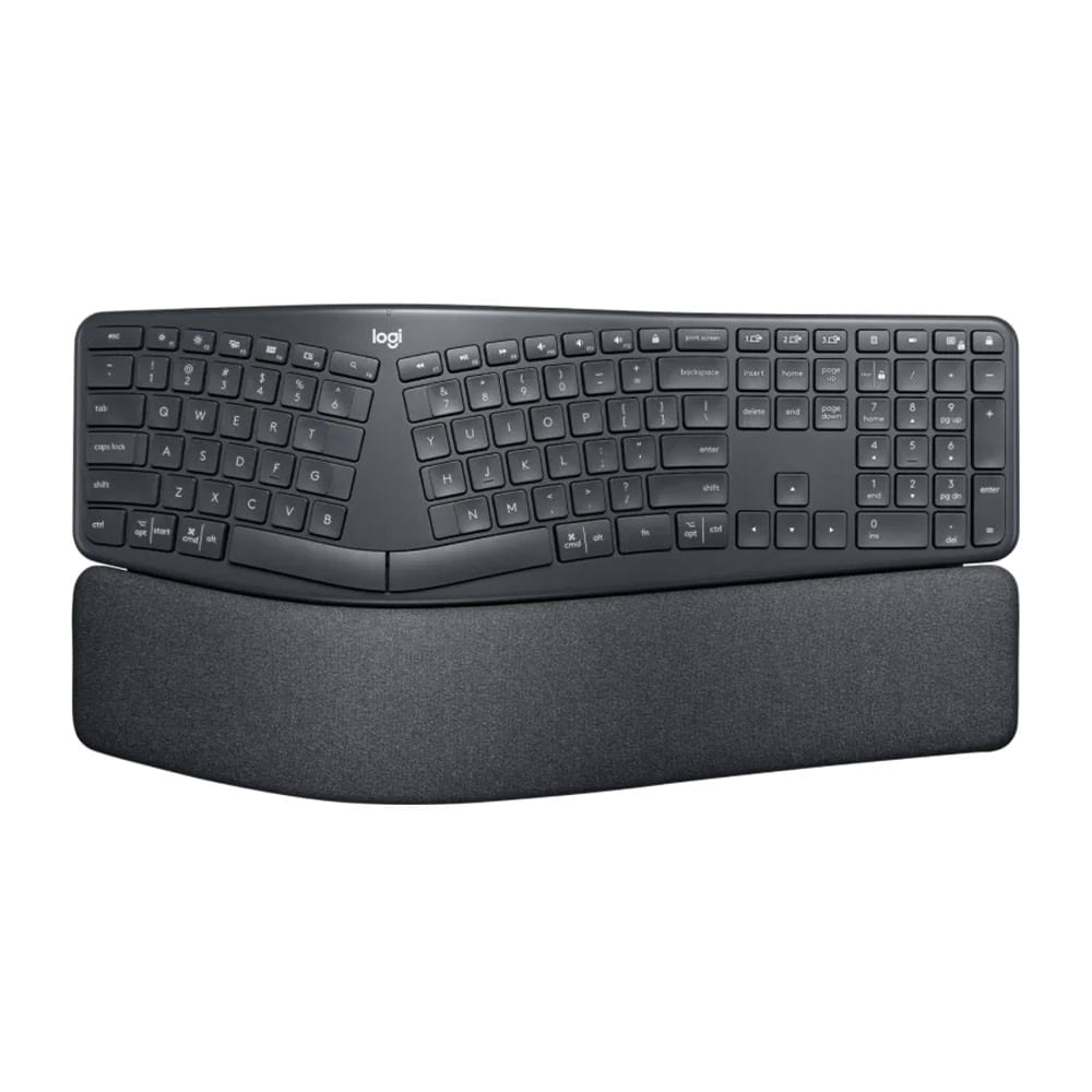 Teclado inalámbrico Logitech ERGO K860, membrana, bluetooth, ergonómico, negro