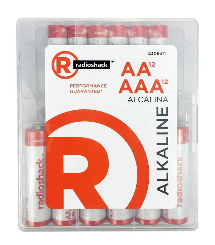 Baterías alcalinas Radioshack AAA x12 + AA x12