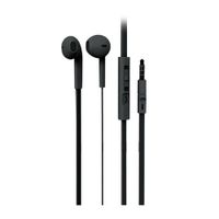 Audífono in ear con micrófono Radioshack cable plano, conector 3.5 mm, negro