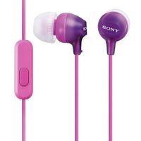 Audífono in ear con micrófono Sony MDR-EX15AP almohadillas de silicona, conector 3.5 mm, morado