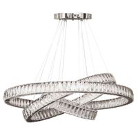Lámpara De Cristal Con Tres Aros Cinta Led