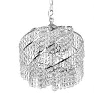 Lámpara De Cristal Sofia 3 Luces Cromada