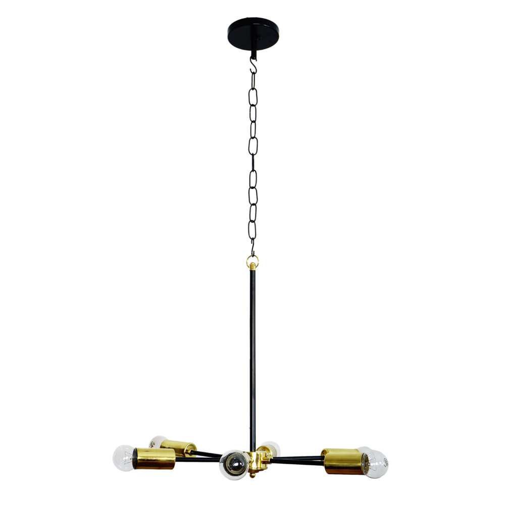 Lámpara De Techo Helice 6 Luces Metal