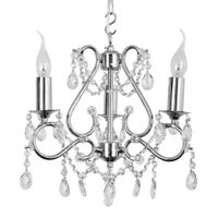 Lámpara De Cristal Ariana 3 Luces Small Cromada