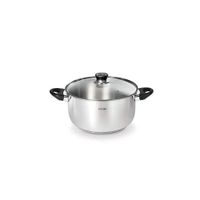 Olla Acero Inoxidable Inoxset Deluxe Tapa Vidrio N°22