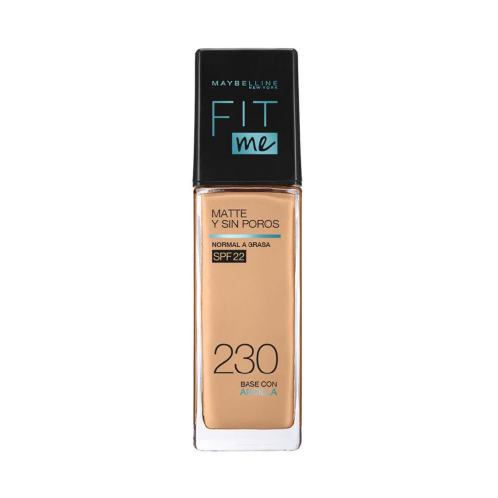Base Fit Me Matte + Poreless 1.00 Fl Oz Tono Natural Buff Maybelline