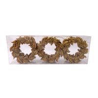 Set x 6 Corona Hojas Dorado