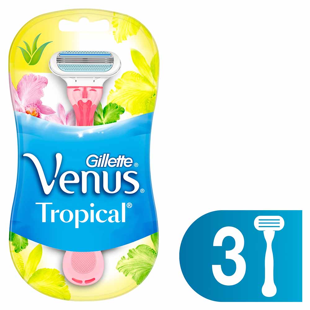 Máquina de Afeitar GILLETTE Mujer Venus Tropical Paquete 3un