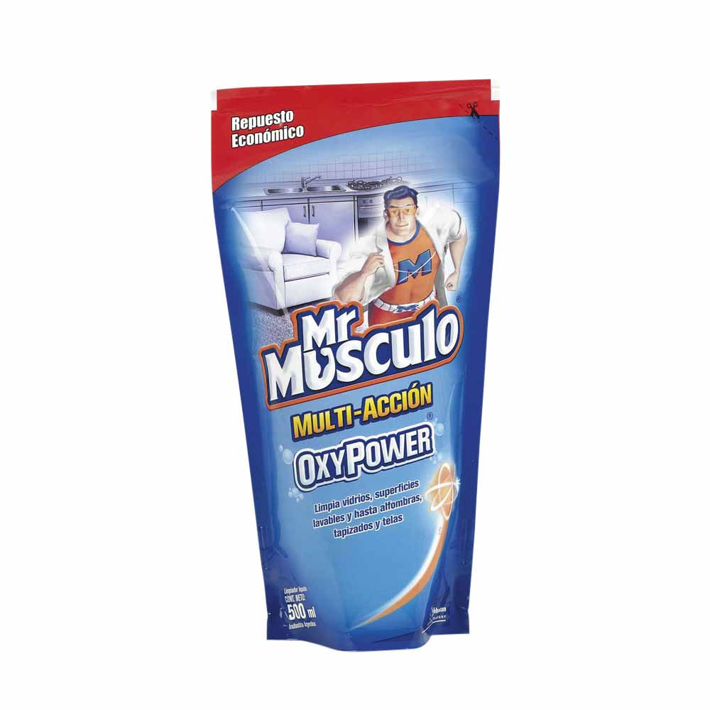 Limpia Vidrios MR. MÚSCULO Oxy Power Doypack 500ml