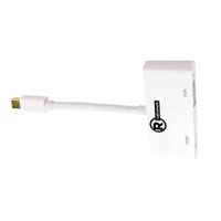 Adaptador Radioshack mini displayport a HDMI y VGA, macho a hembra, blanco
