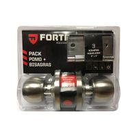 Cerradura Acero Inoxidable Forte Modelo AI07 para Dormitorio con Bisagras