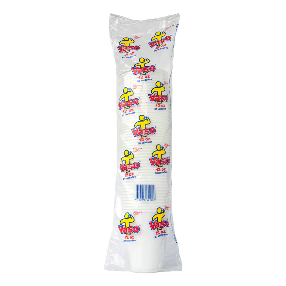 Vaso Descartable PAMOLSA 12 Oz Bolsa 50un