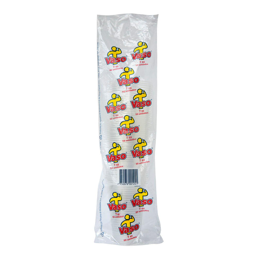 Vaso Descartable PAMOLSA 7 Oz Bolsa 50un