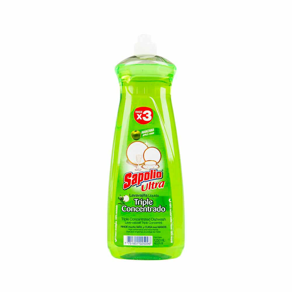 Lavavajilla líquido SAPOLIO Manzana Frasco 1250Ml